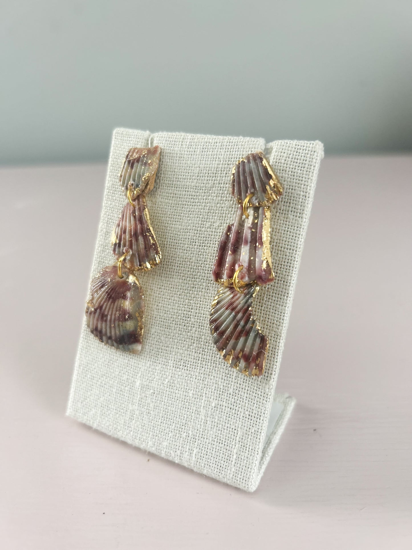 Purple and Grey Love Story Earrings