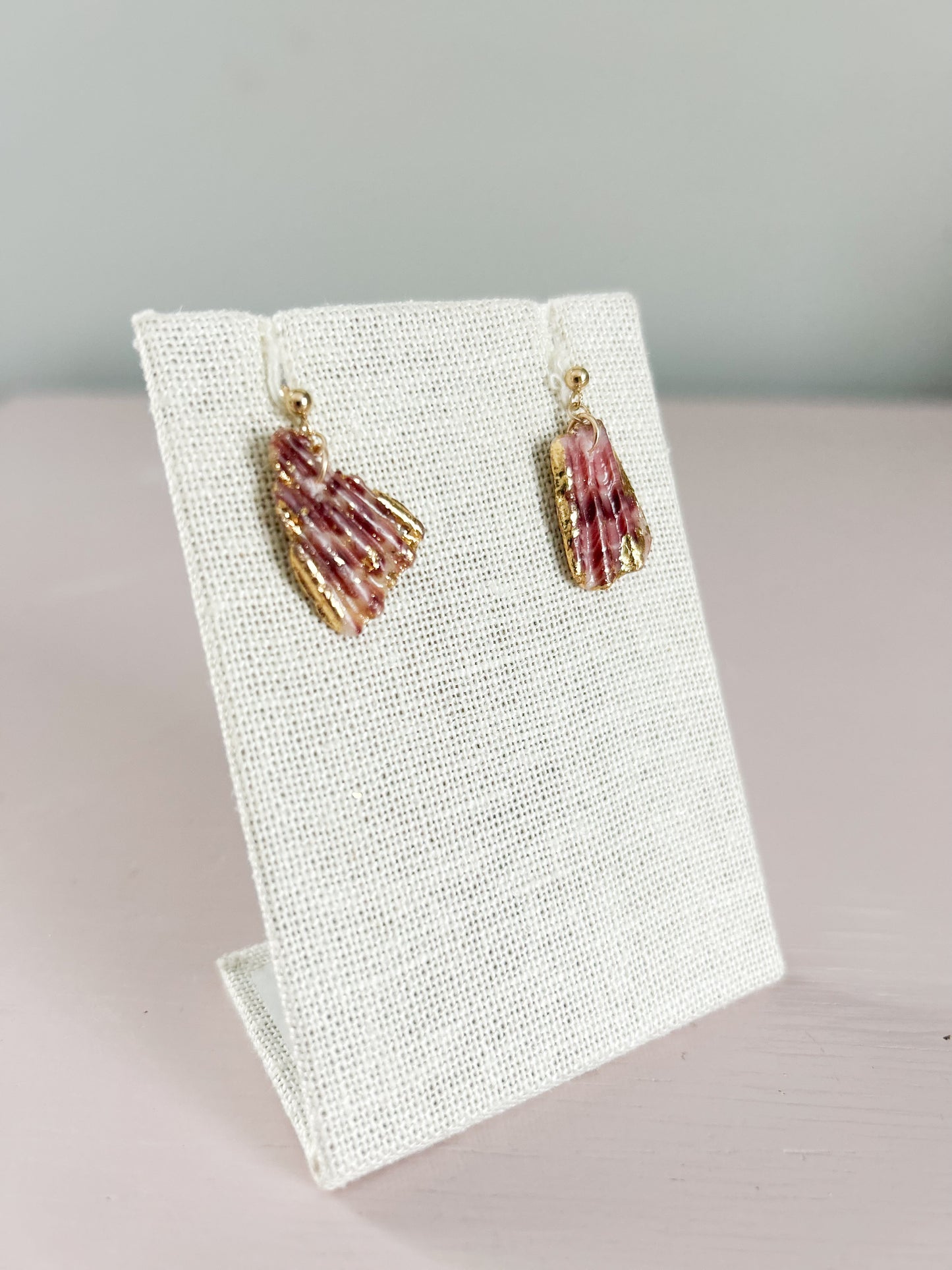 Pink Exile Ball Stud Earrings