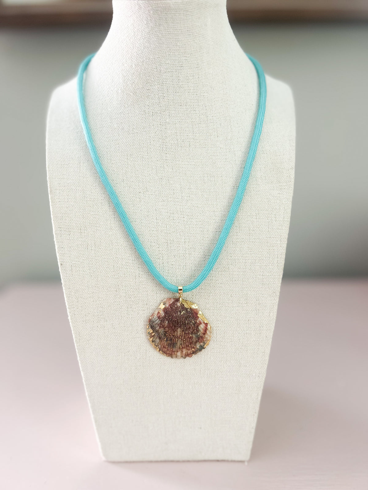 Grey Pendant Teal Cord Fate of Ophelia Necklace