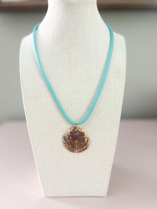 Grey Pendant Teal Cord Fate of Ophelia Necklace
