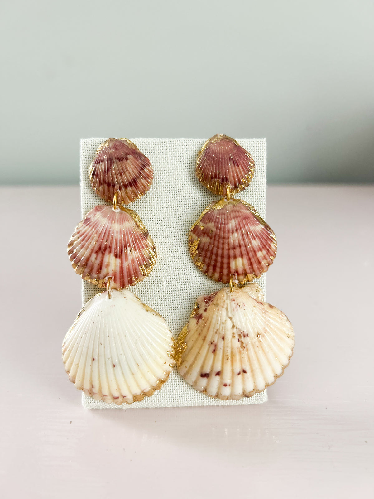 Cream and Red Gorgeous Earrings
