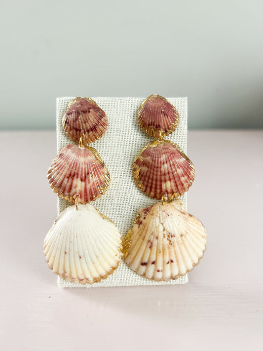 Cream and Red Gorgeous Earrings