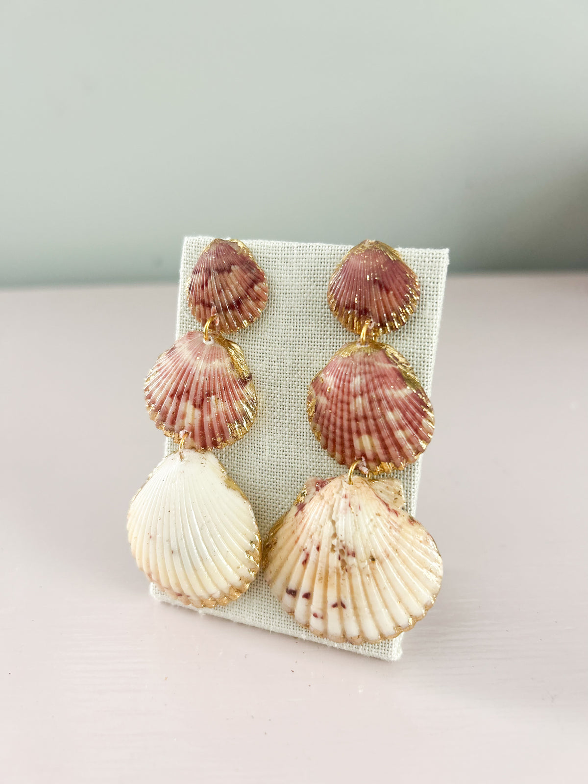 Cream and Red Gorgeous Earrings