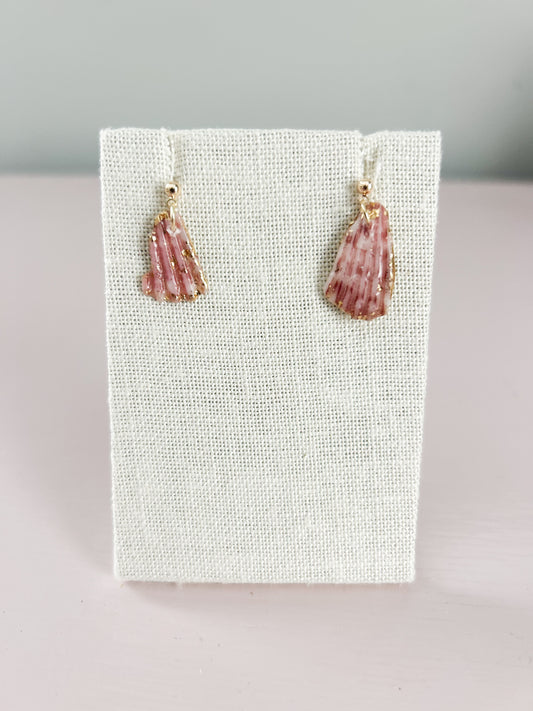 Pink Exile Ball Stud Earrings